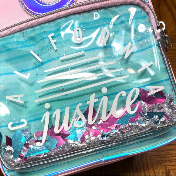 Justice - Confetti California Color-Changing Mini Backpack / Bag- Initial C Pink - Picture 6 of 8